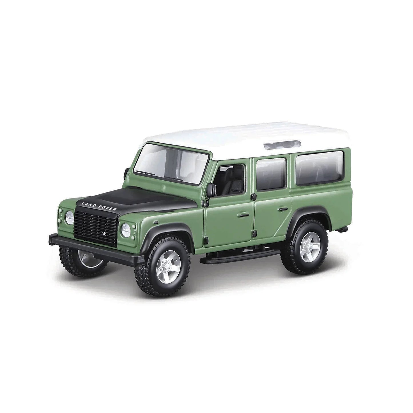 Land Rover Defender 110 Verde e Branco | Escala 1:32